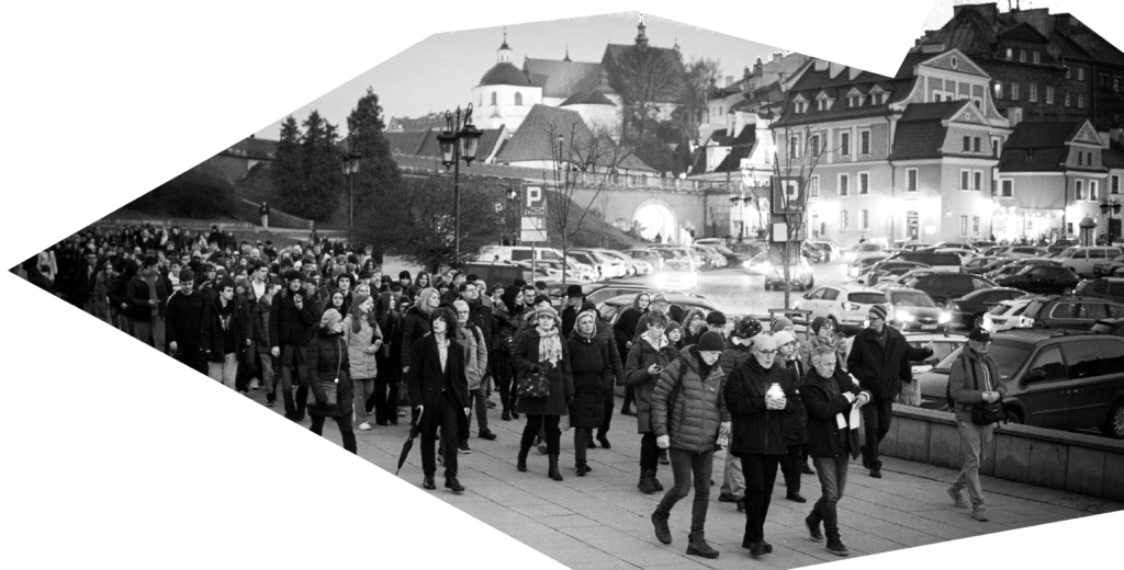 Misterium Światła i Ciemności, realizowane corocznie od 2002 r. przez Ośrodek “Brama Grodzka-Teatr NN” w Lublinie. Wydarzenie upamiętnia początek likwidacji lubelskiego getta i rozpoczęcie akcji „Reinhardt” 16.03.1942. Foto: Patryk Pawłowski, 16.03.2024.